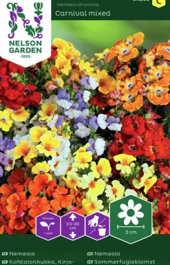 Fröer Nelson Garden Nemesia Carnival Blandade Färger