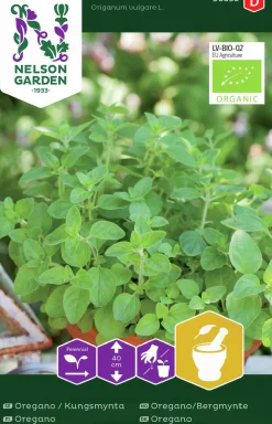 Fröer Nelson Garden Oregano Kungsmynta Organic