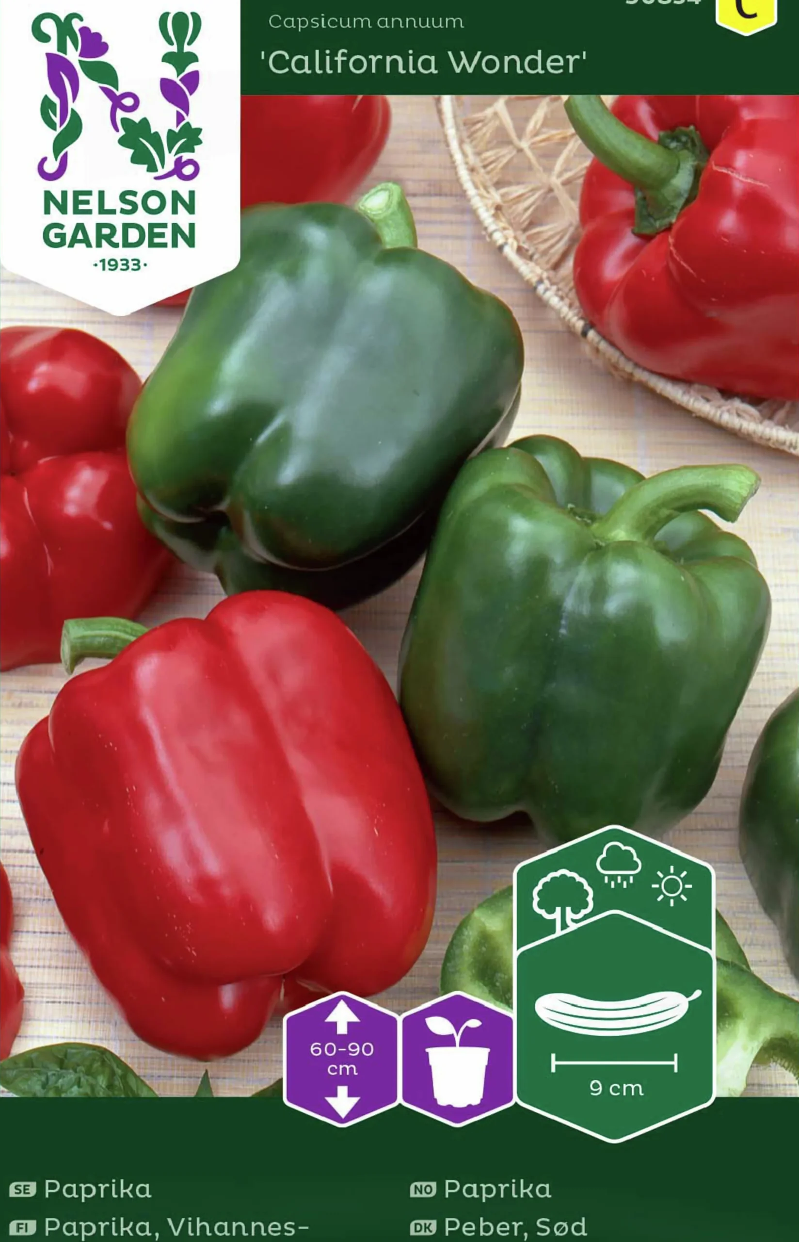 Fröer Nelson Garden Paprika California Wonder