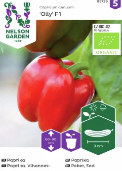 Fröer Nelson Garden Paprika Olly F1 Organic