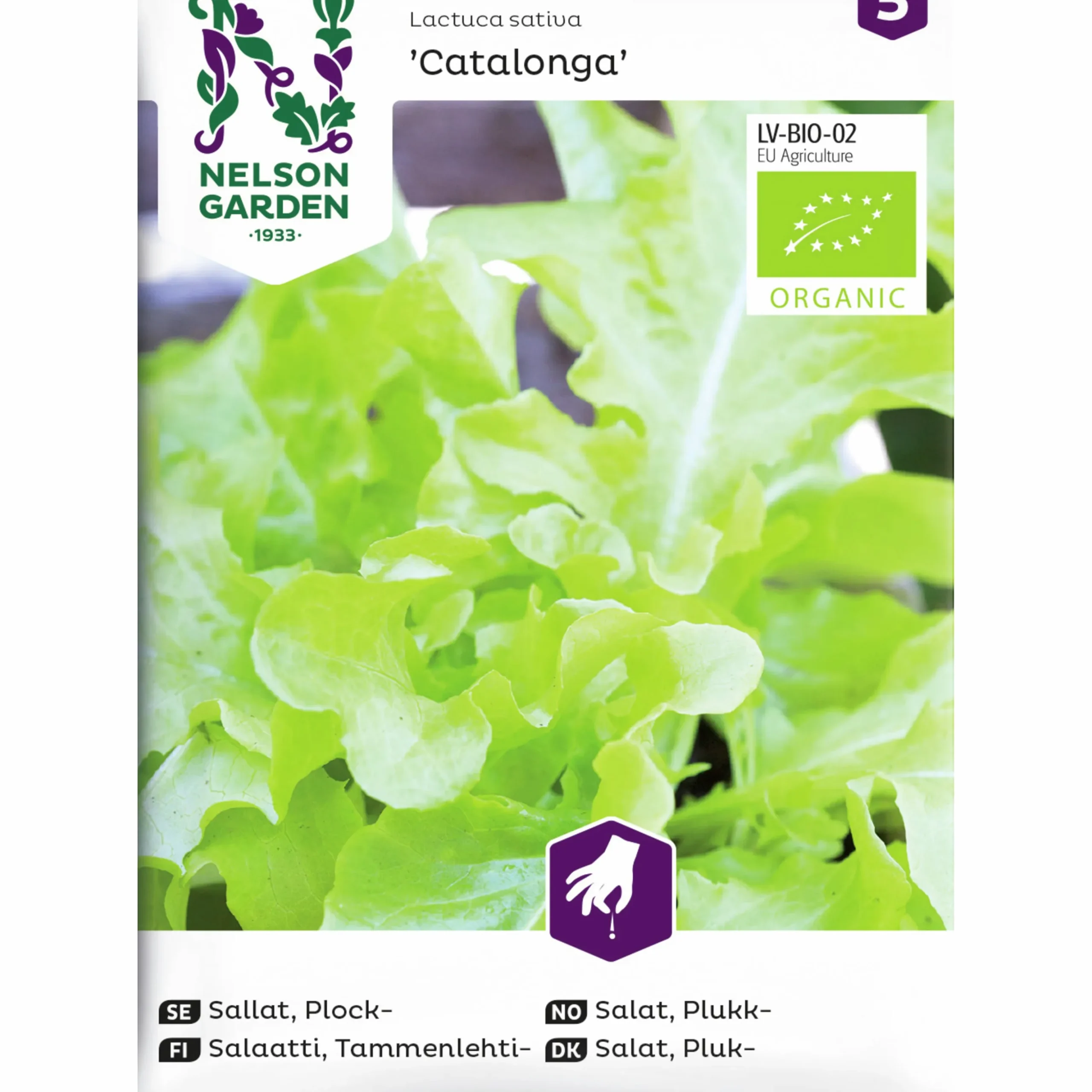 Fröer Nelson Garden Plock sallat Catalonga Organic