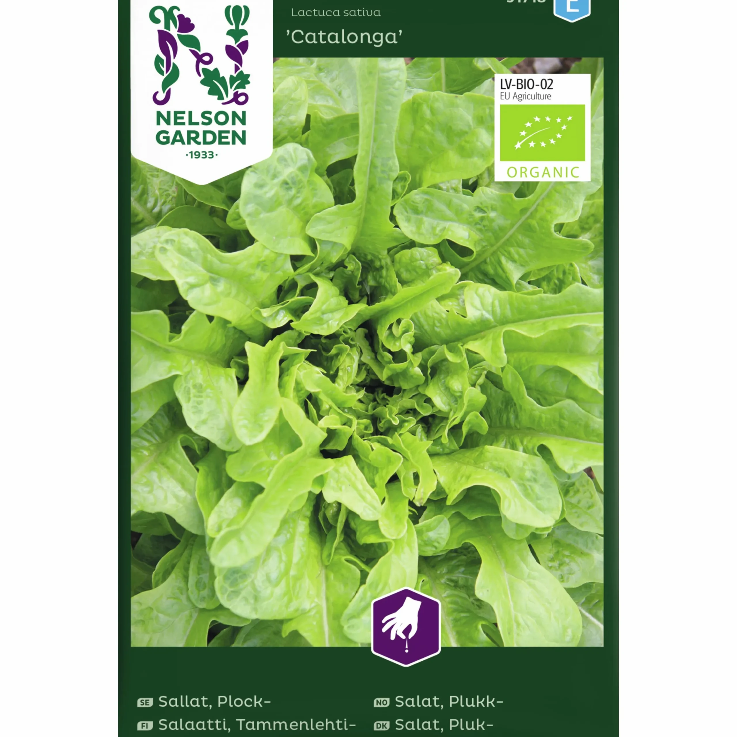 Fröer Nelson Garden Plocksallat Catalonga Organic