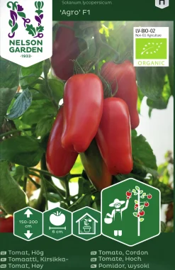 Fröer Nelson Garden Plommontomat Agro F1 Hög Organic