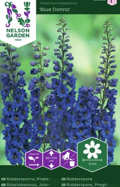 Fröer Nelson Garden Praktriddarsporre Blue Donna