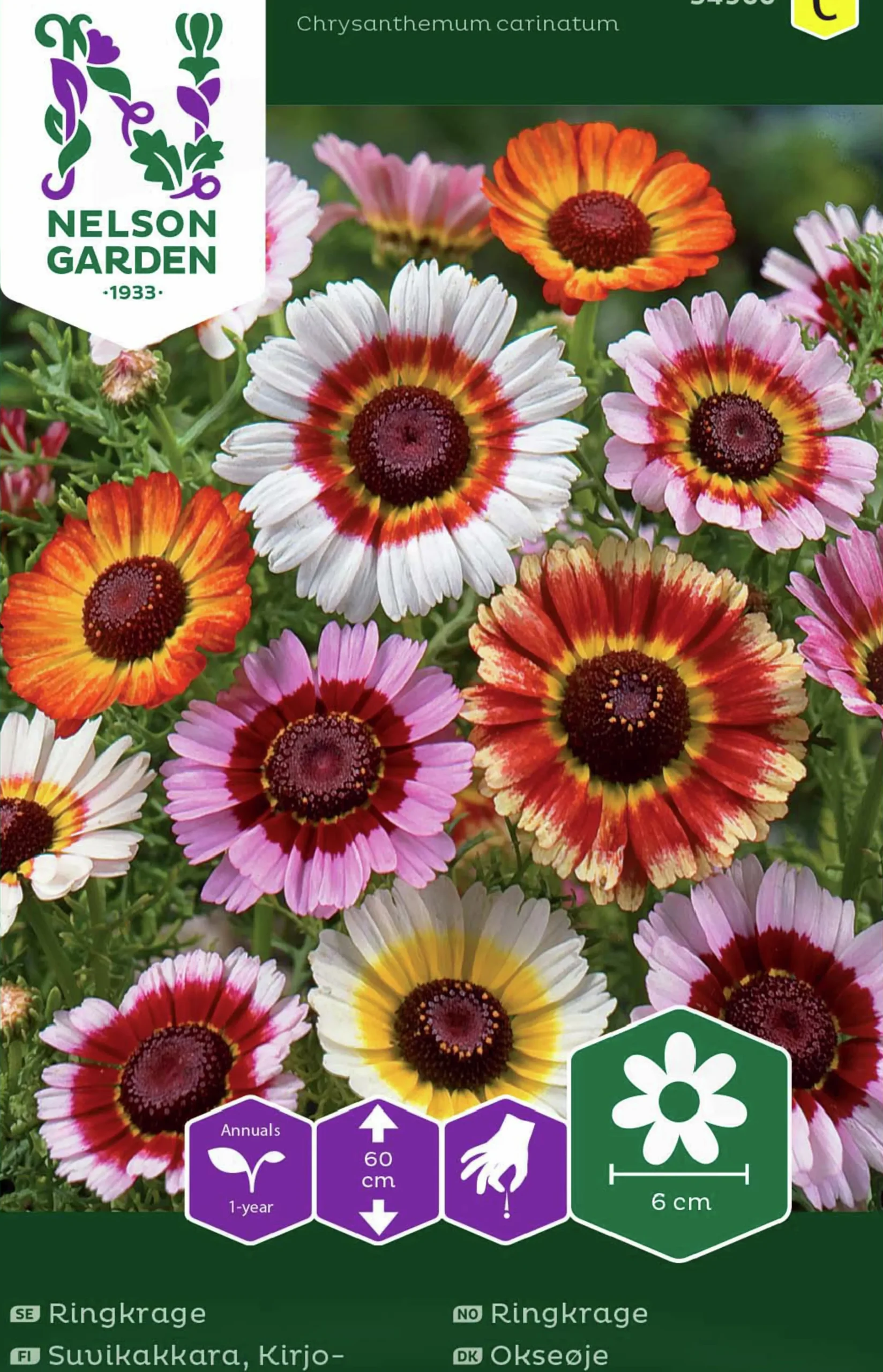 Fröer Nelson Garden Ringkrage Blandade Färger Enkel