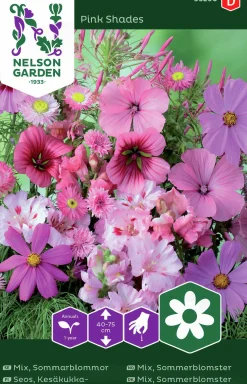 Fröer Nelson Garden Sommarblommor Mix Rosa