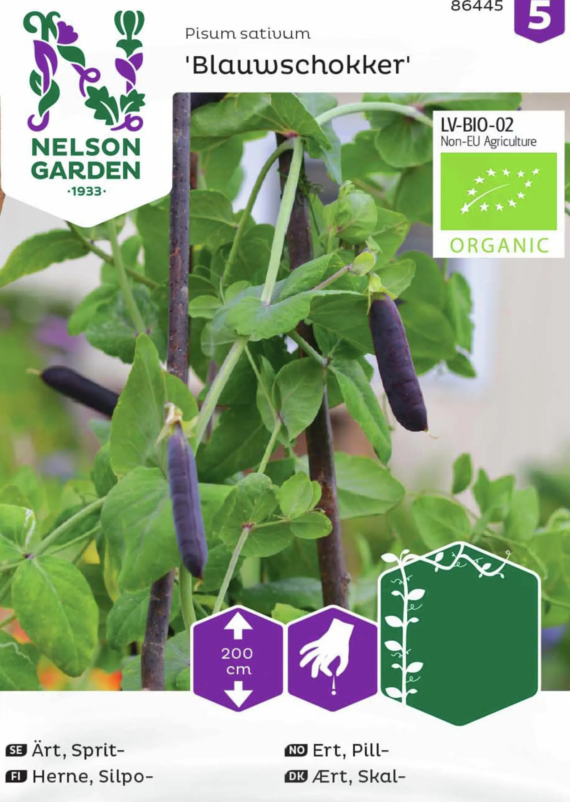Fröer Nelson Garden Spritärt Blauwschokker Organic