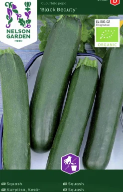 Fröer Nelson Garden Squash Black Beauty Organic