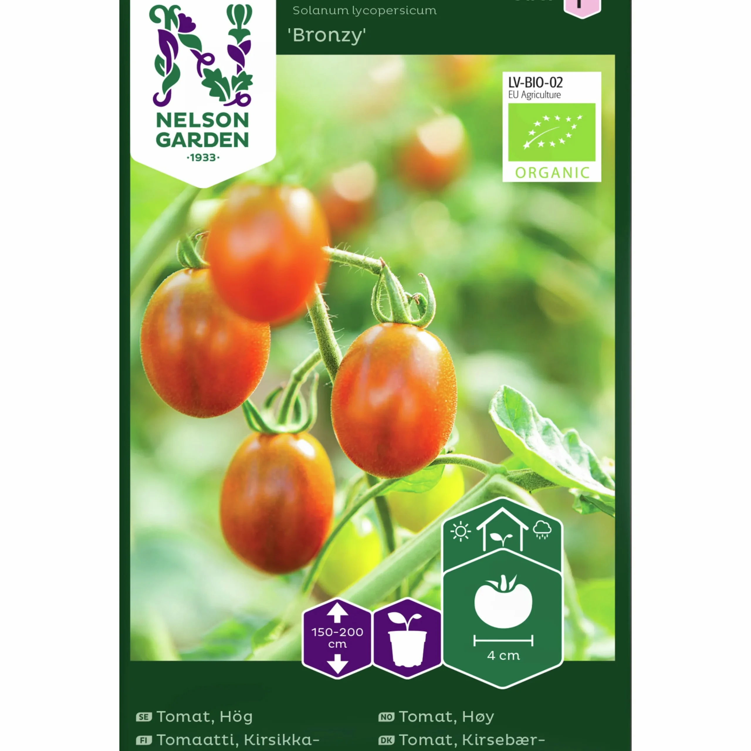Fröer Nelson Garden Tomat Hög Bronzy Organic