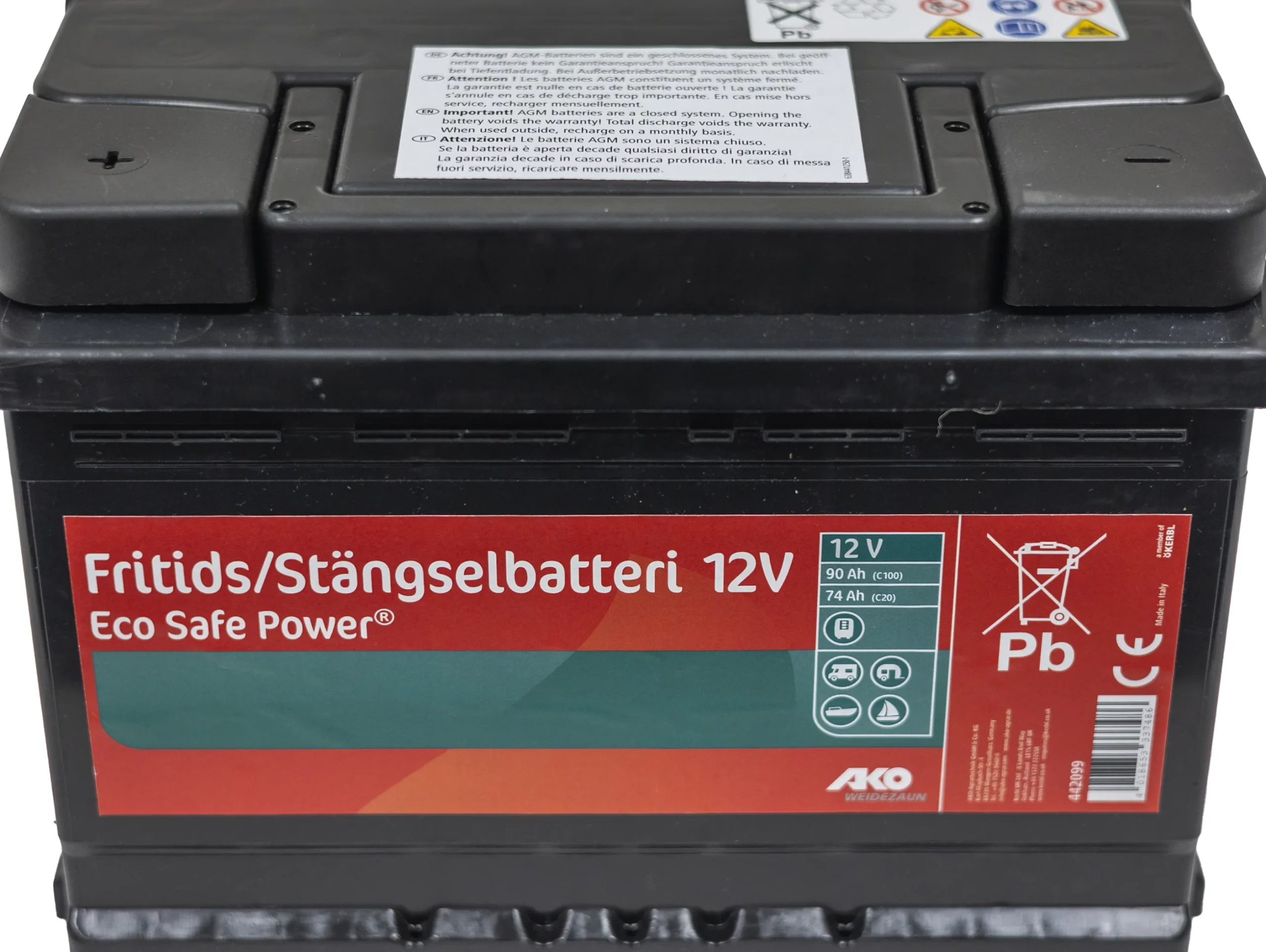 Fritids-/Stängselbatteri AKO 12V