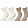 Frottéstrumpor G1880 Beige/Brun 37/40 2-p