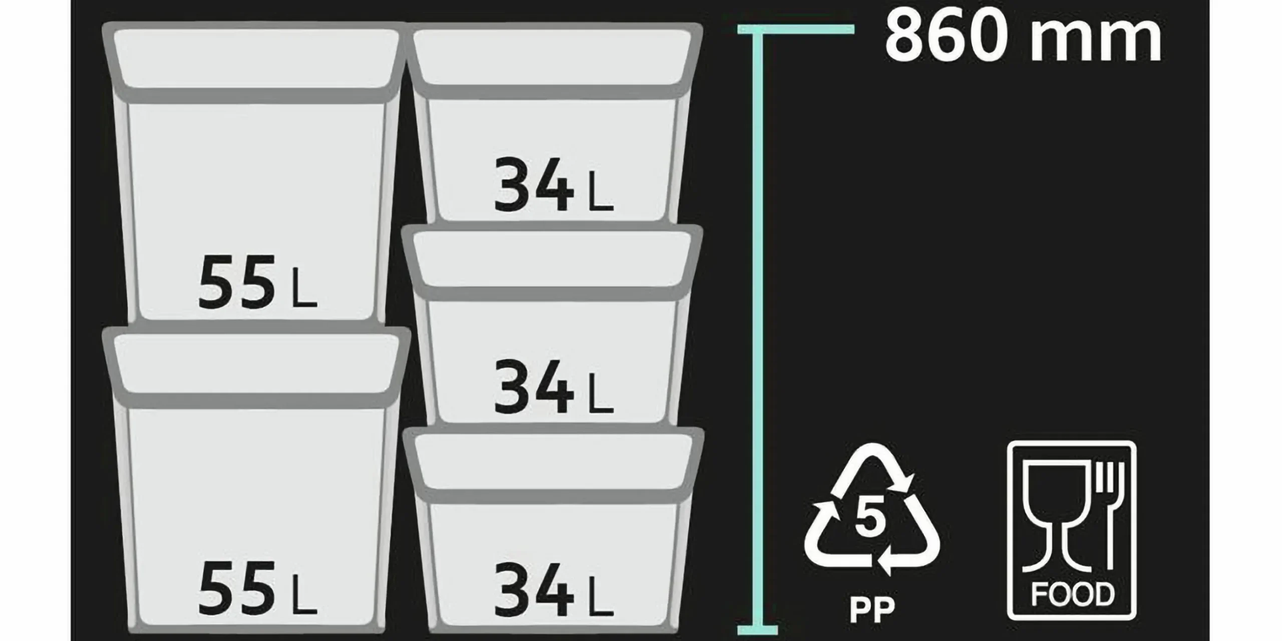 Förvaringsbox Nordiska Plast FrontBox med lock vit