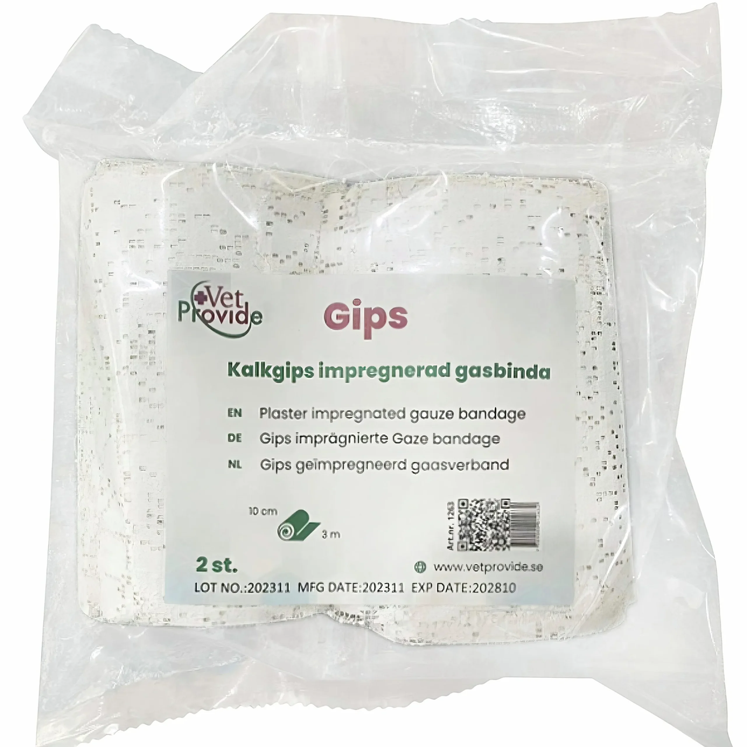 Gips VetProvide Kalk 10cmx3m 2-p
