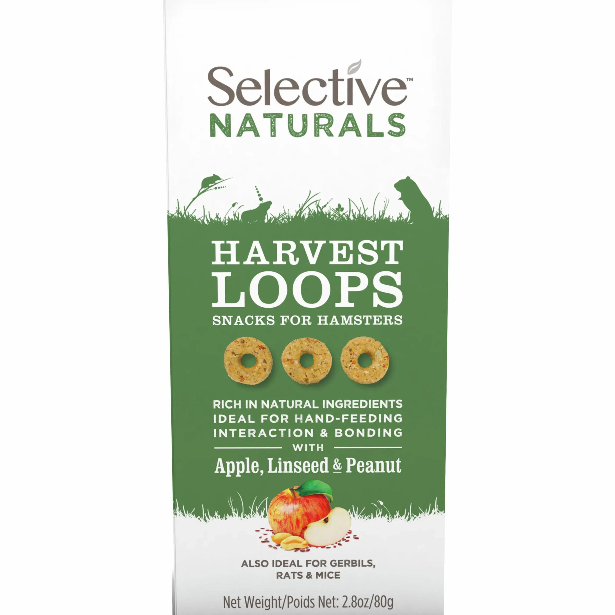 Gnagargodis Selective Harvest Loops Äpple/Linfrö/Jordnöt 80g