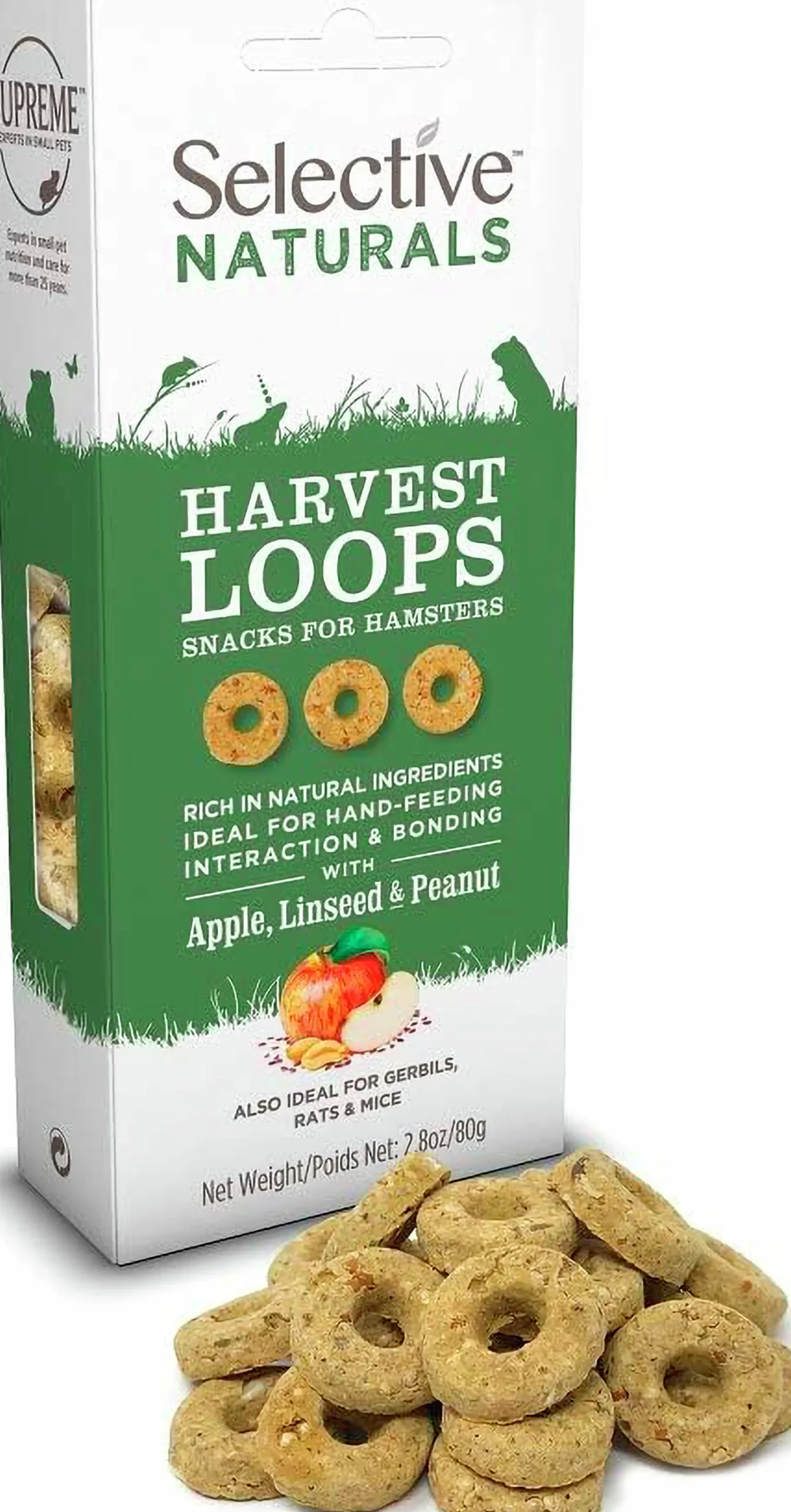 Gnagargodis Selective Harvest Loops Äpple/Linfrö/Jordnöt 80g