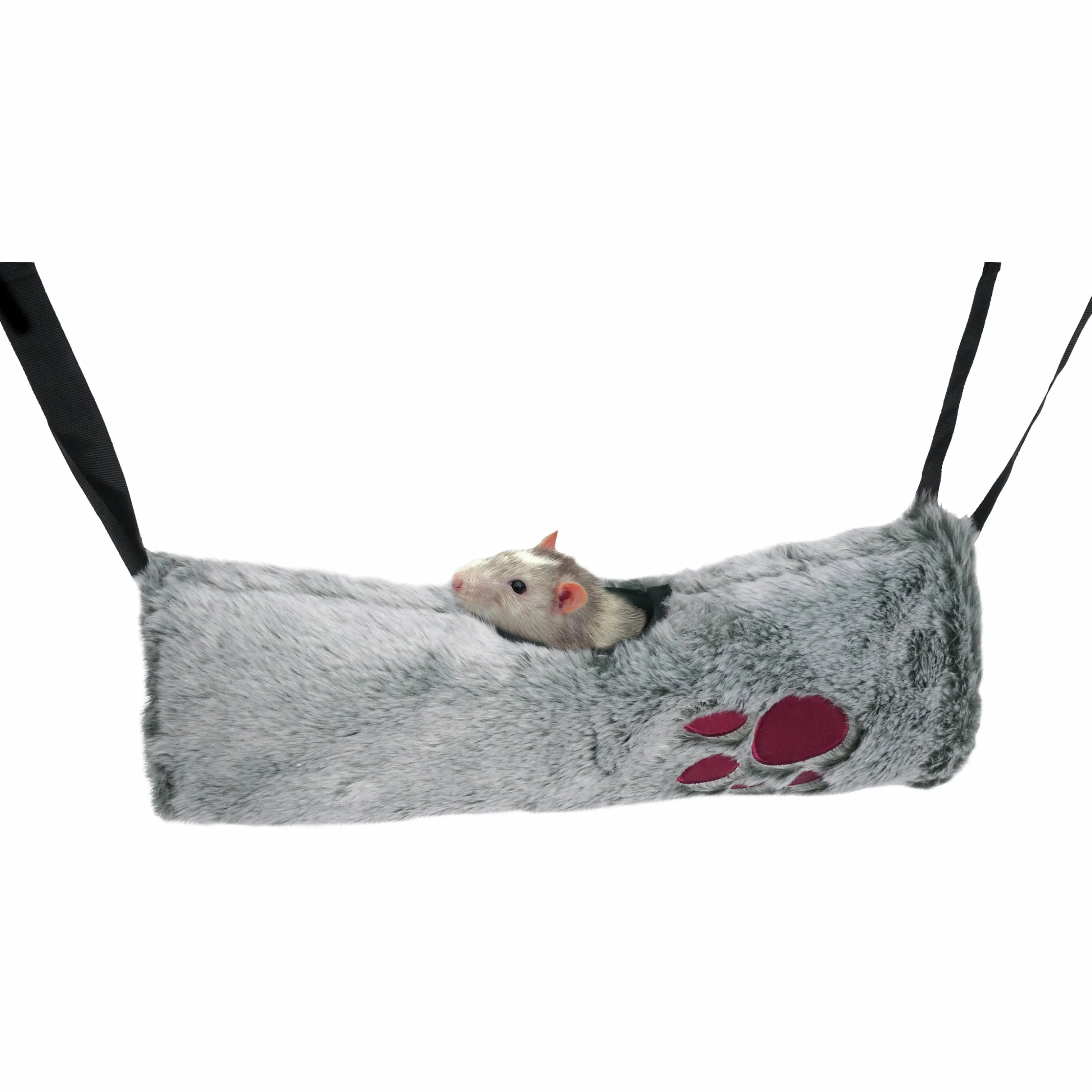 Gnagarleksak Rosewood 2-in-1 Hanging Tunnel & Hammock Grå