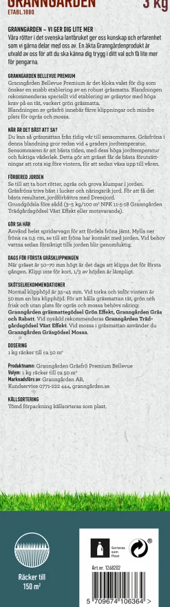 Gräsfrö Granngården Premium 3kg
