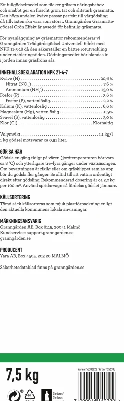 Gräsgödsel 21-4-7 7,5kg