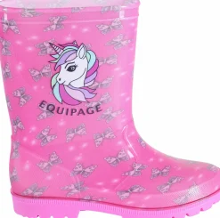 Gummistövel Equipage Butterfly JR Rosa