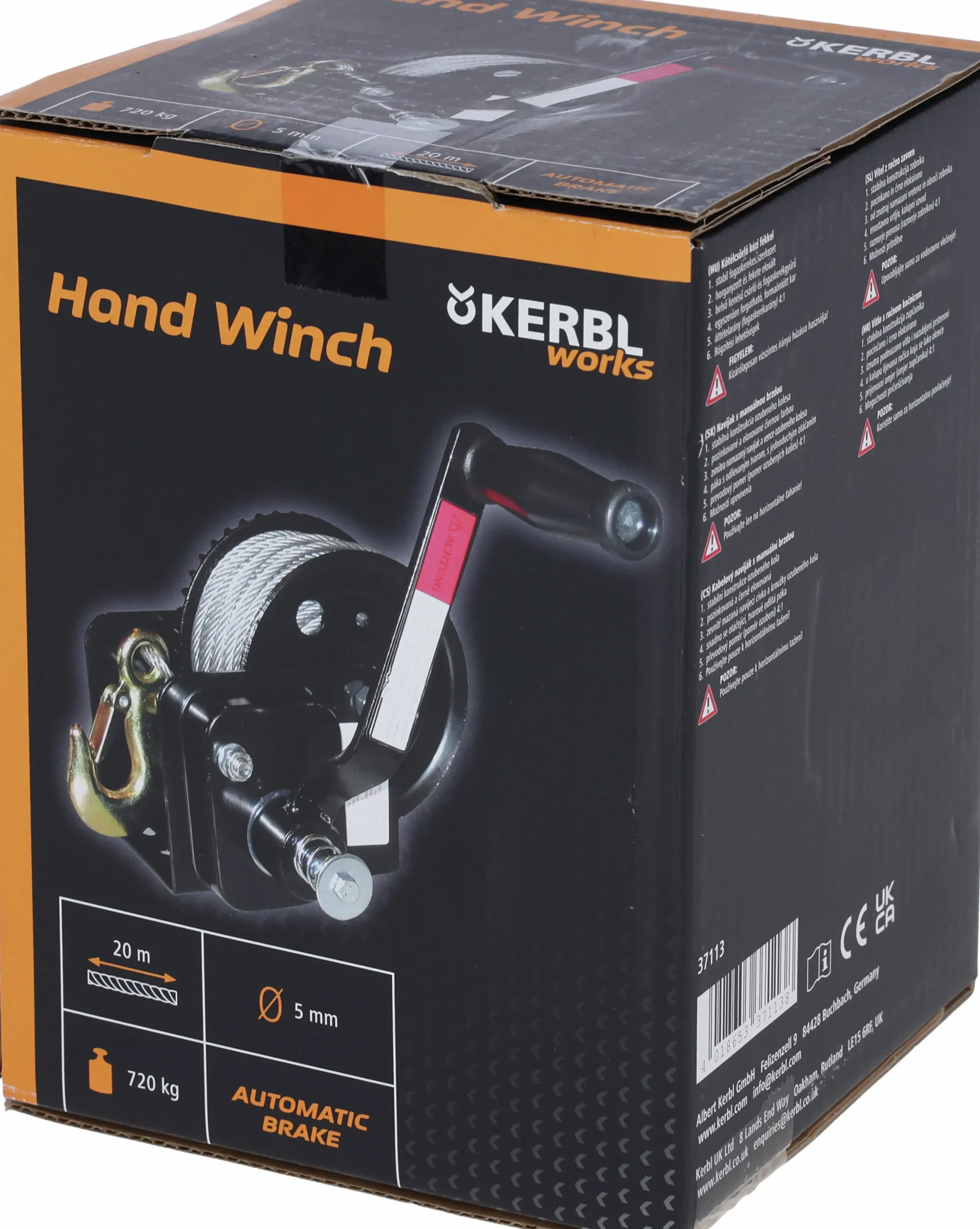 Handvinsch Kerbl galvaniserad 20m 727kg