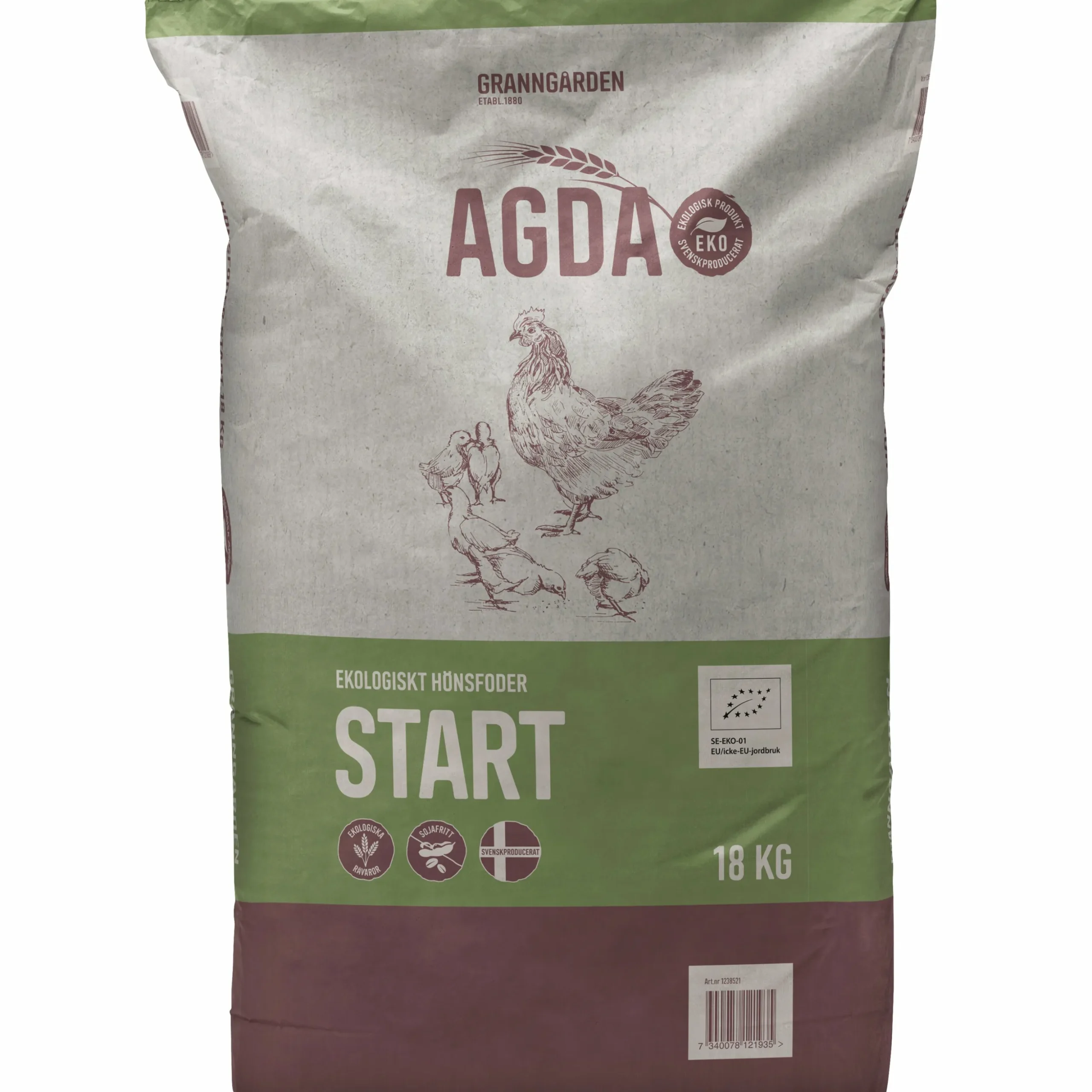 Hönsfoder Granngården Agda Start Pellets 18kg