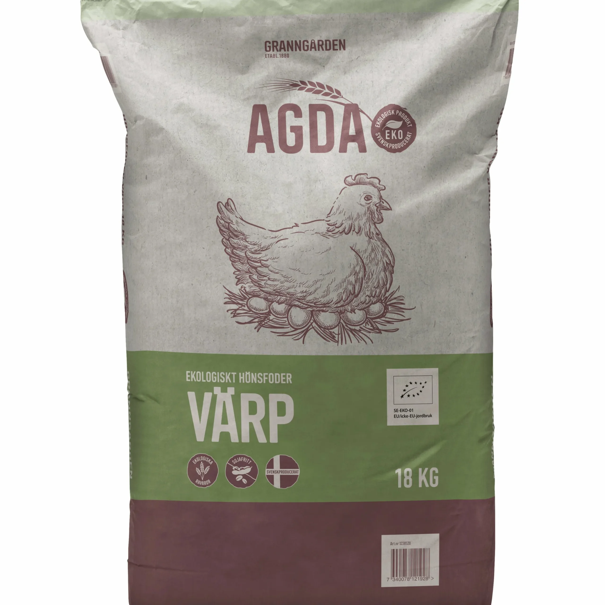 Hönsfoder Granngården Agda Värp Pellets 18kg