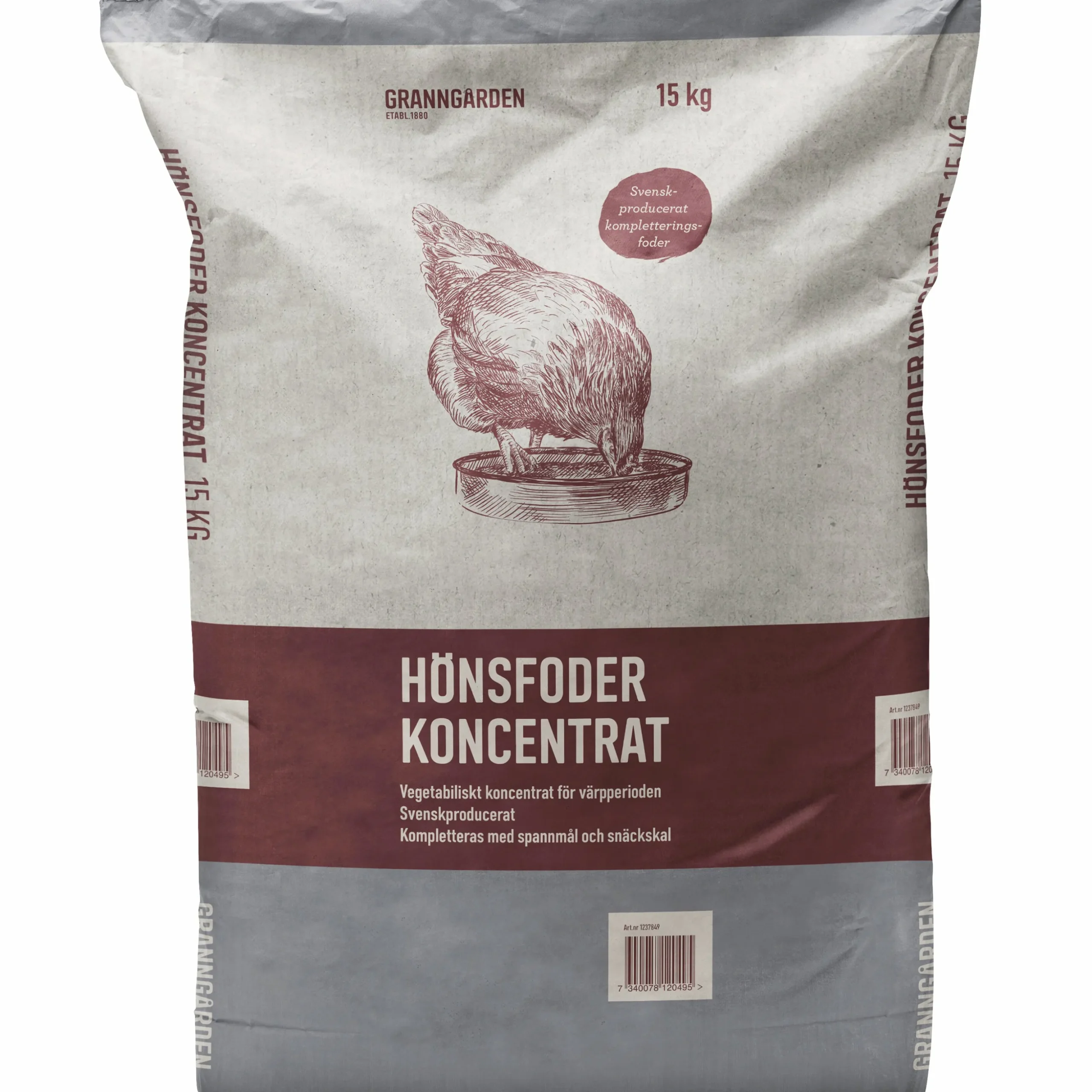 Hönsfoder Granngården Koncentrat Pellets 15kg