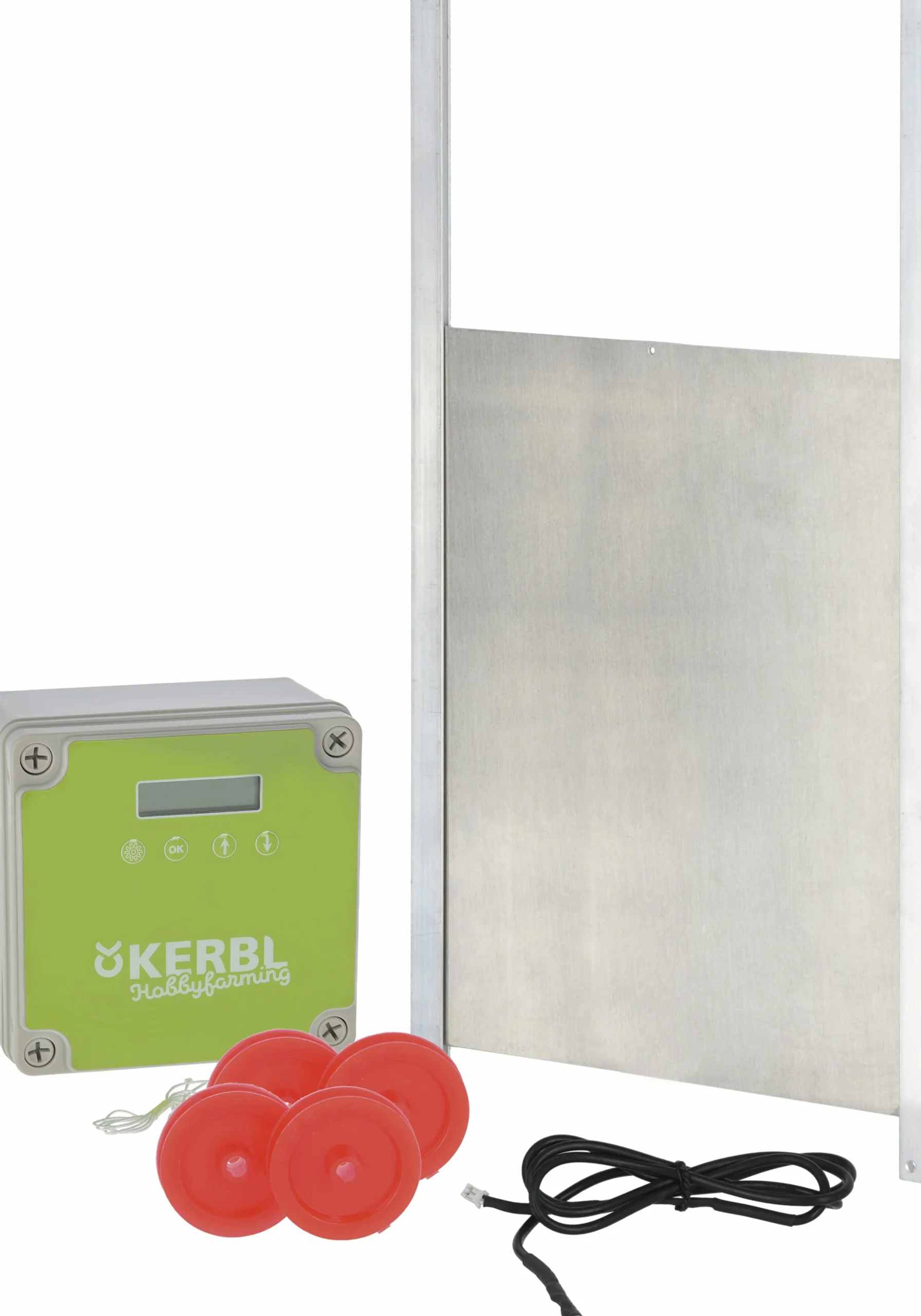 Hönslucka Kerbl med automatisk lucköppnare 300x400mm