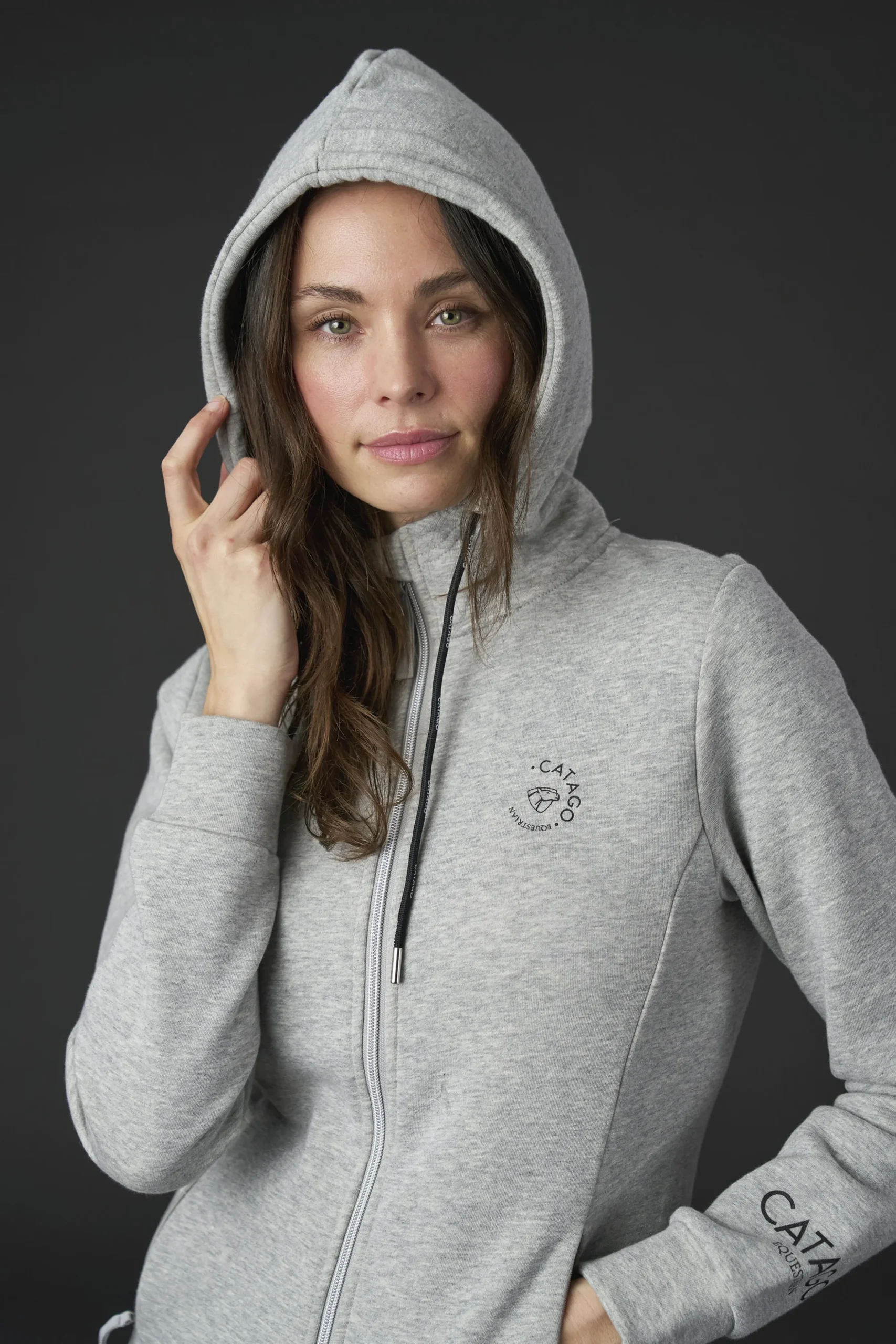 Hoodie Catago Natalie Grå Melange