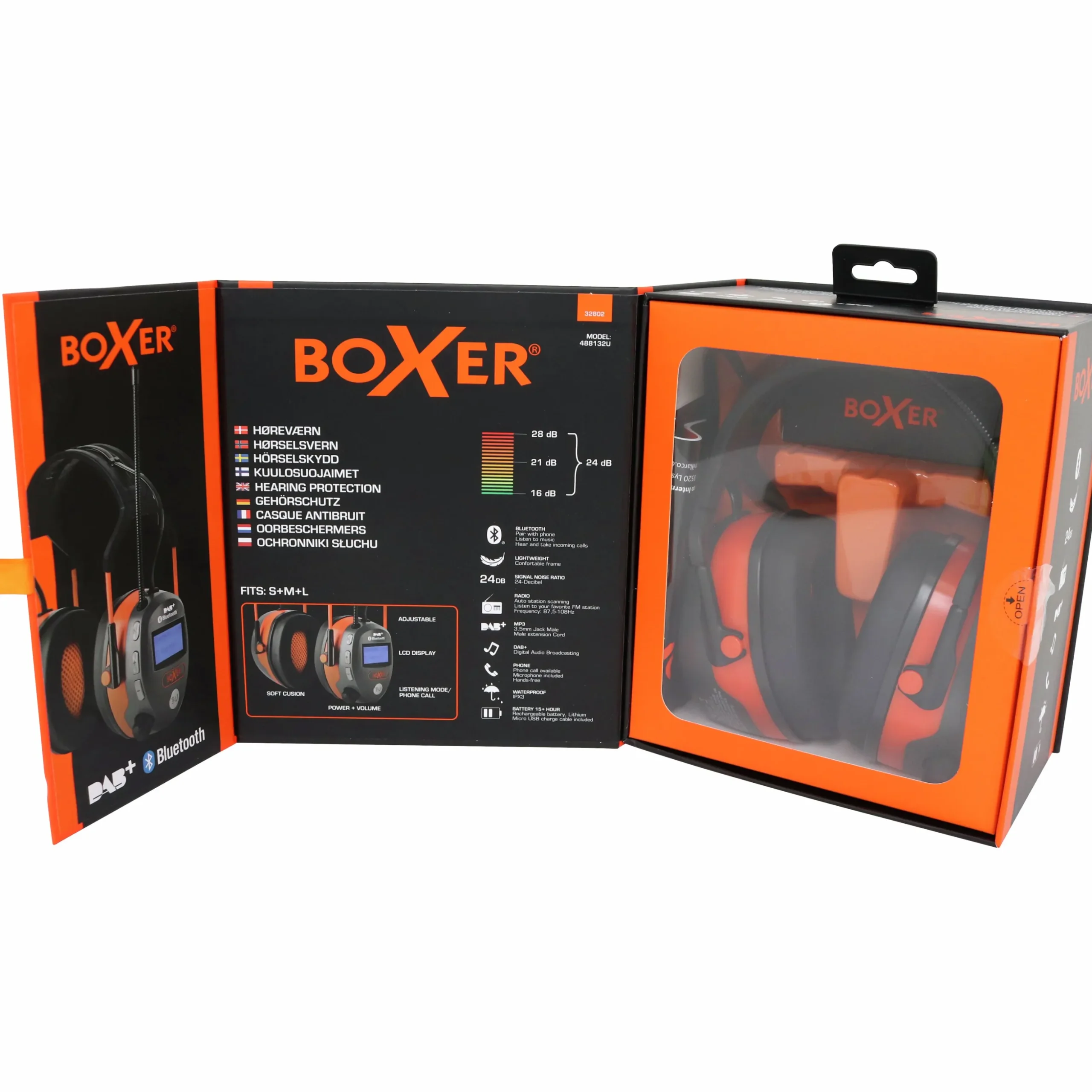 Hörselskydd Boxer med Bluetooth och DAB-/FM-radio