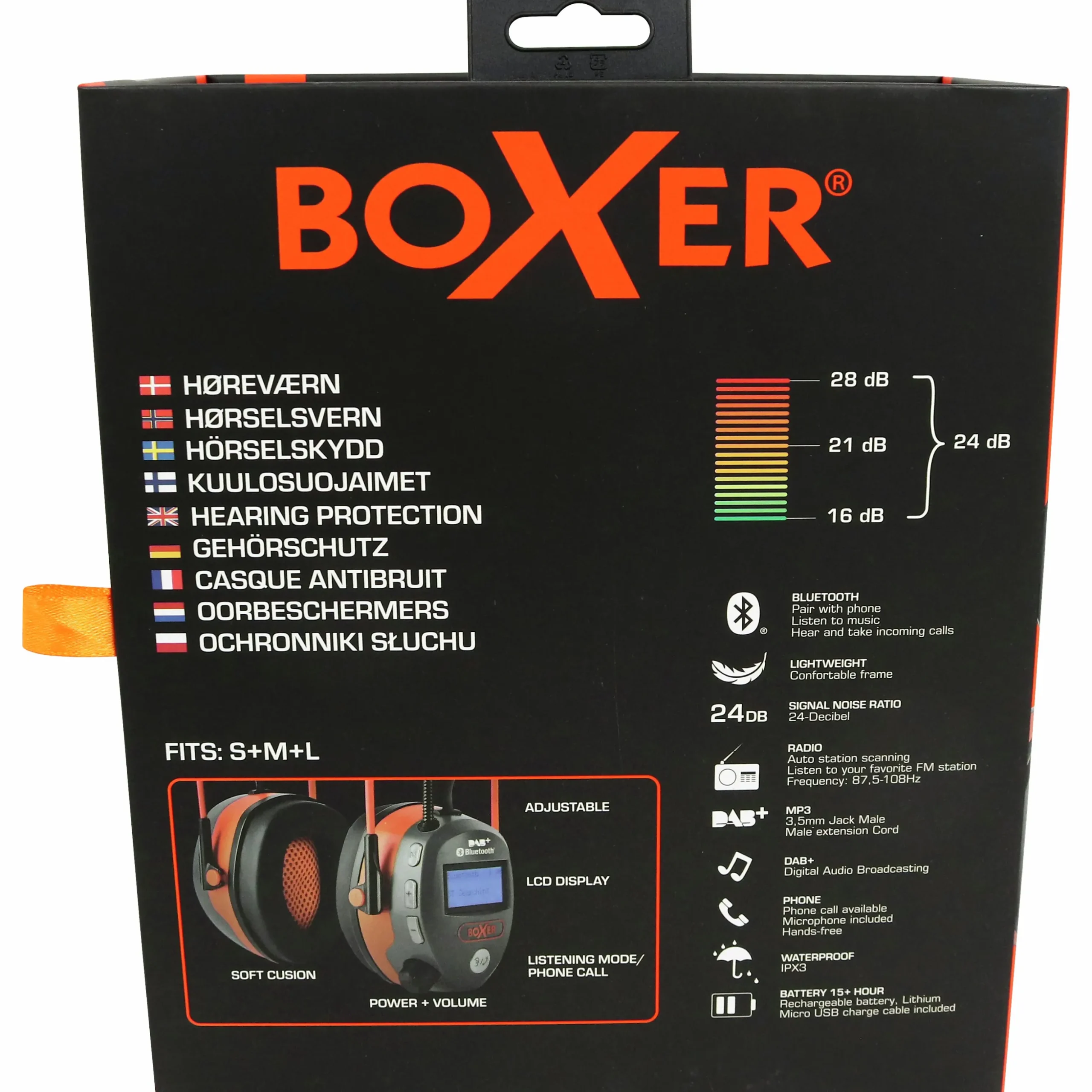 Hörselskydd Boxer med Bluetooth och DAB-/FM-radio