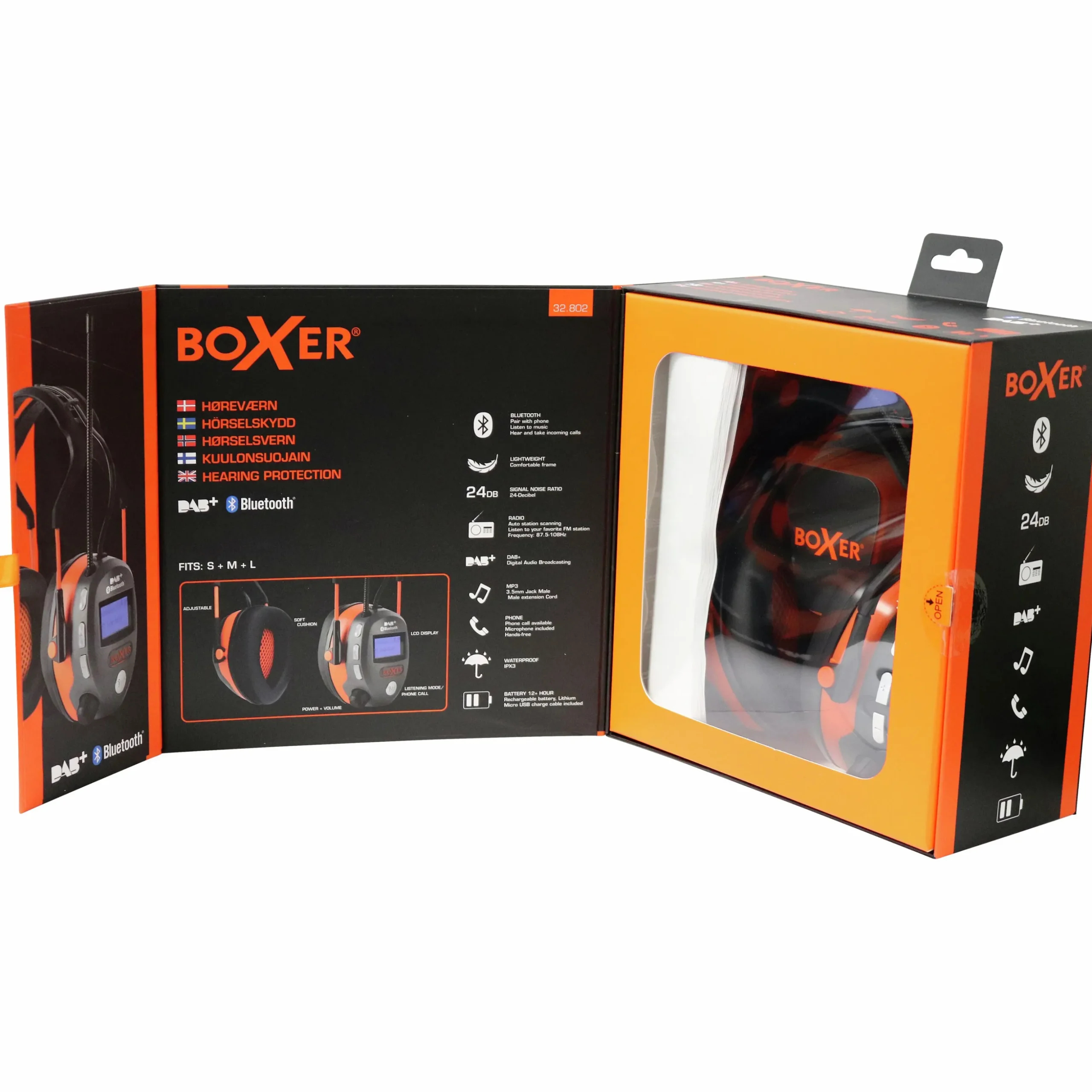 Hörselskydd Boxer med Bluetooth och DAB-/FM-radio