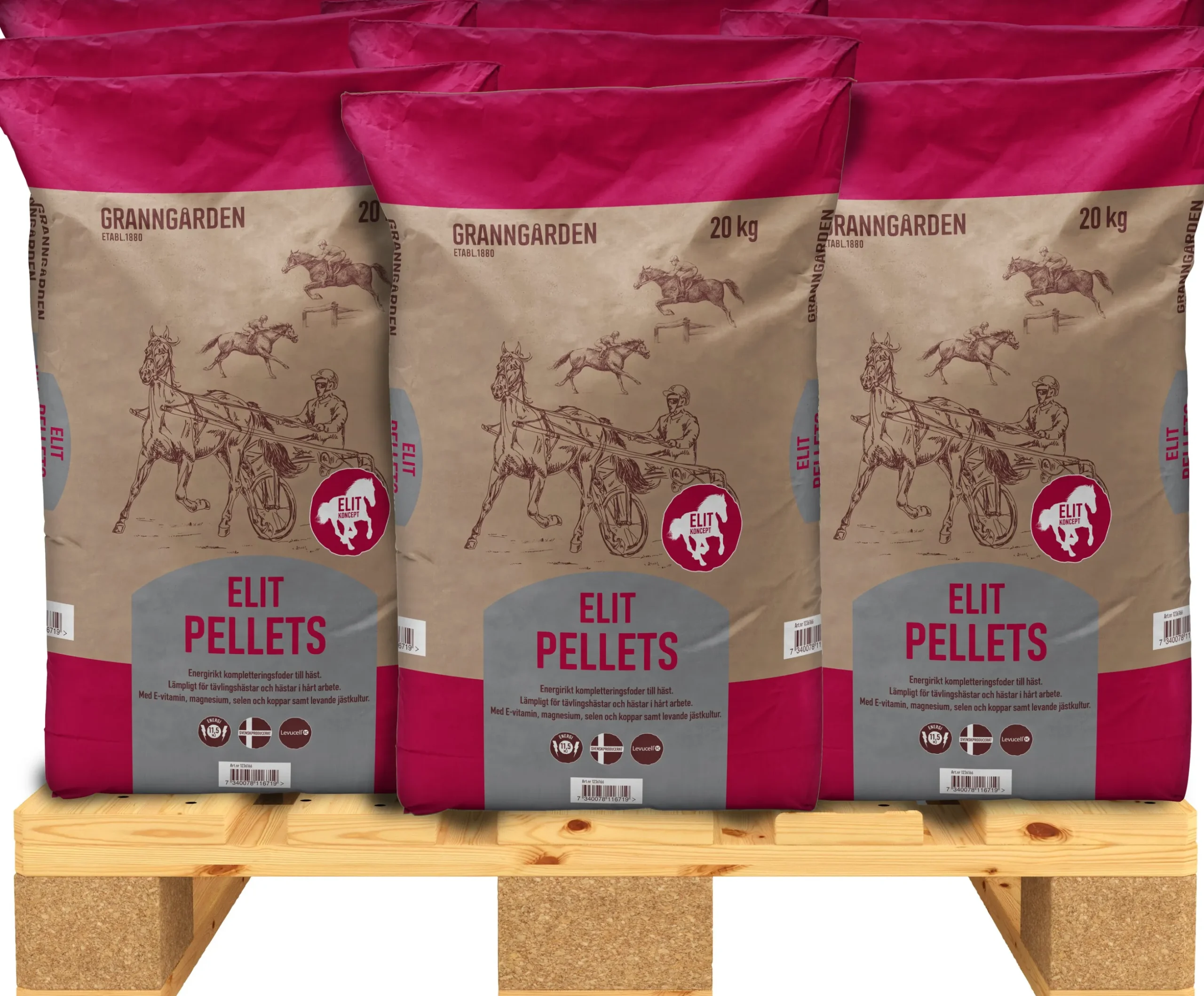 Hästfoder Granngården Elit Pellets 20kg