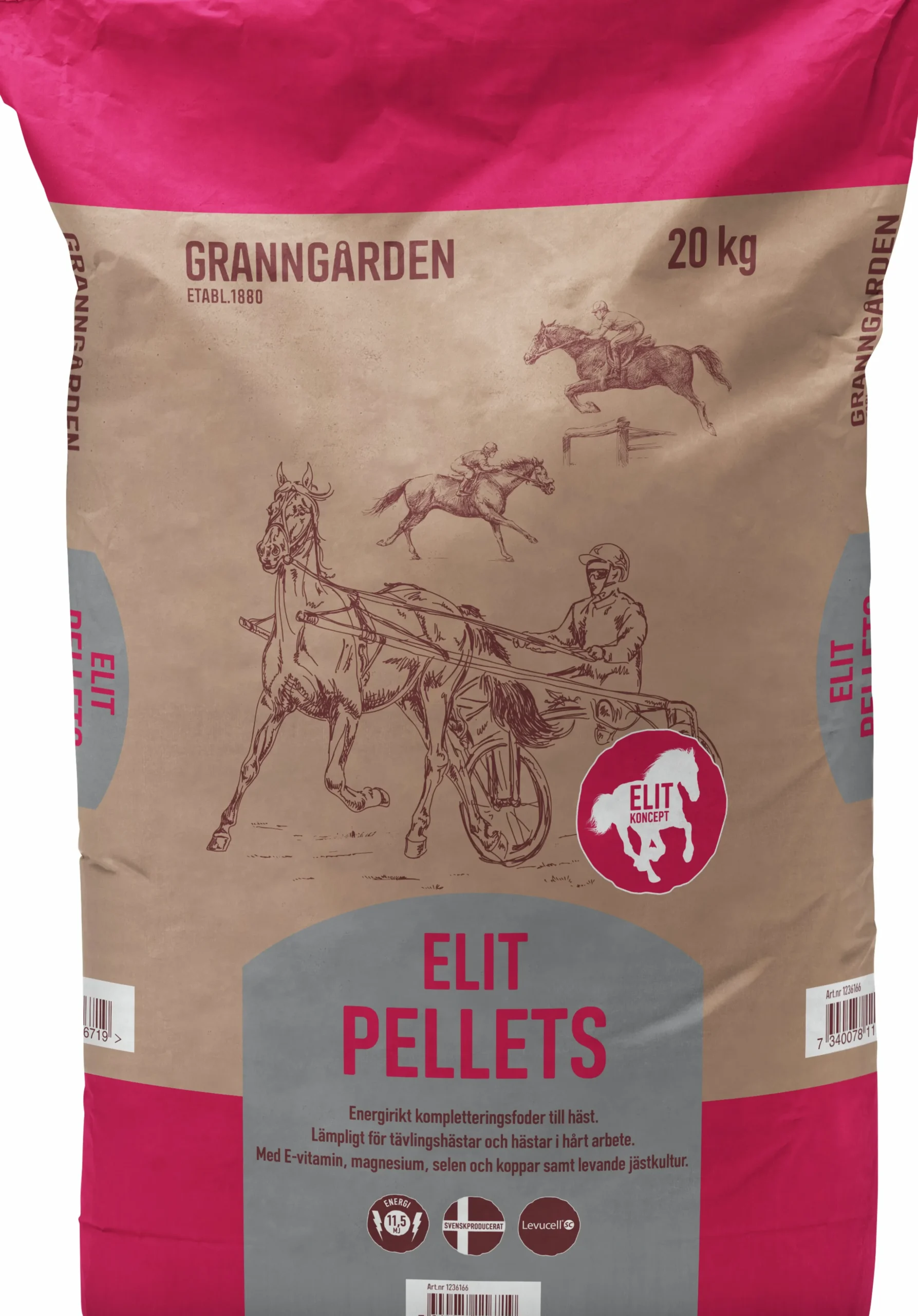 Hästfoder Granngården Elit Pellets 20kg
