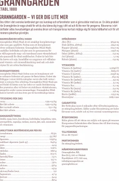 Hästfoder Granngården Müsli Mash 15kg