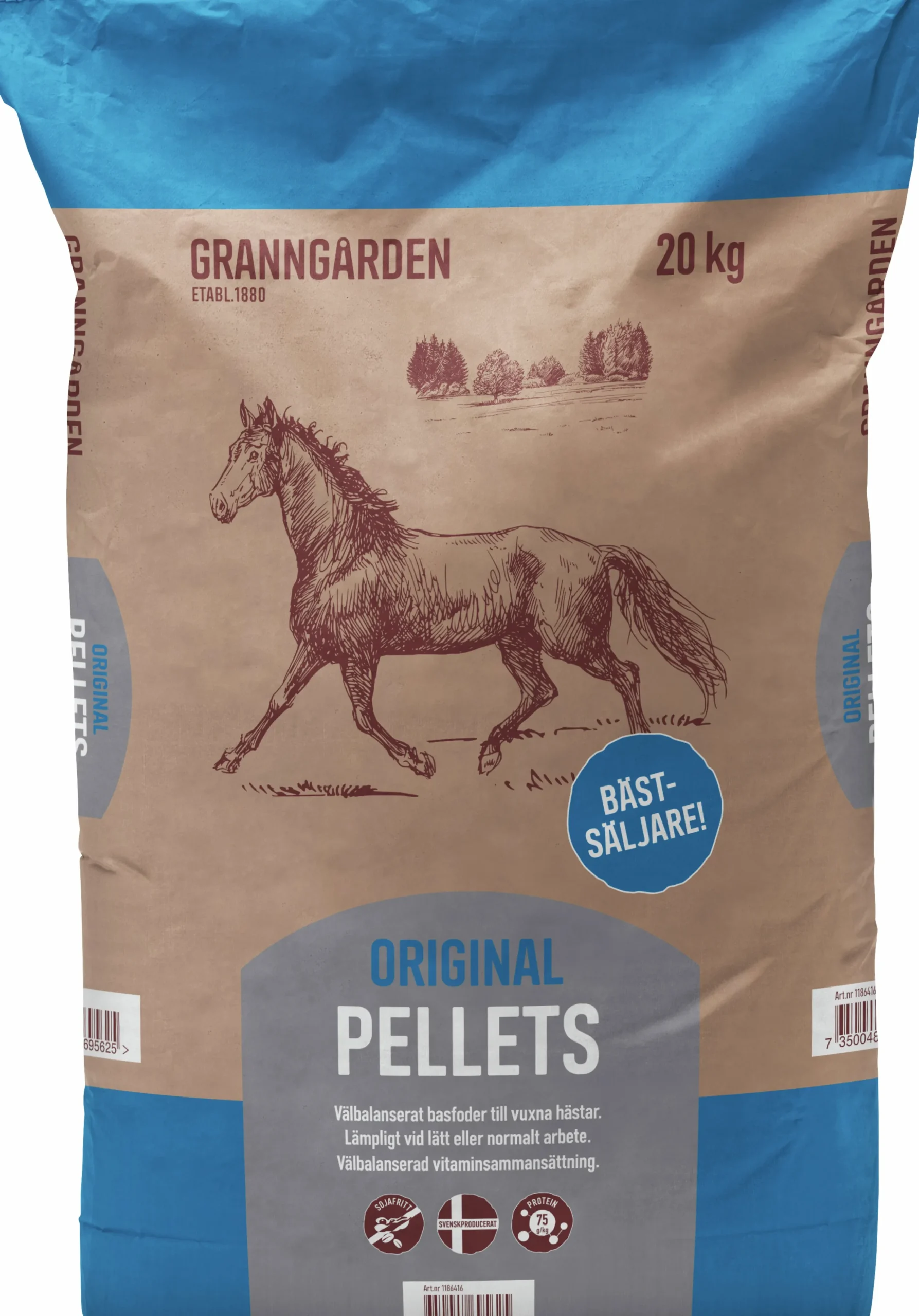 Hästfoder Granngården Original Pellets 20kg