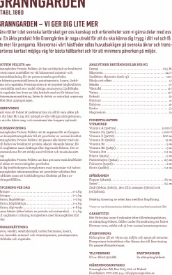 Hästfoder Granngården Protein Pellets 120 20kg