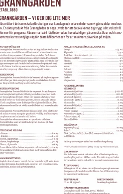 Hästfoder Granngården Protein Müsli 120 20kg