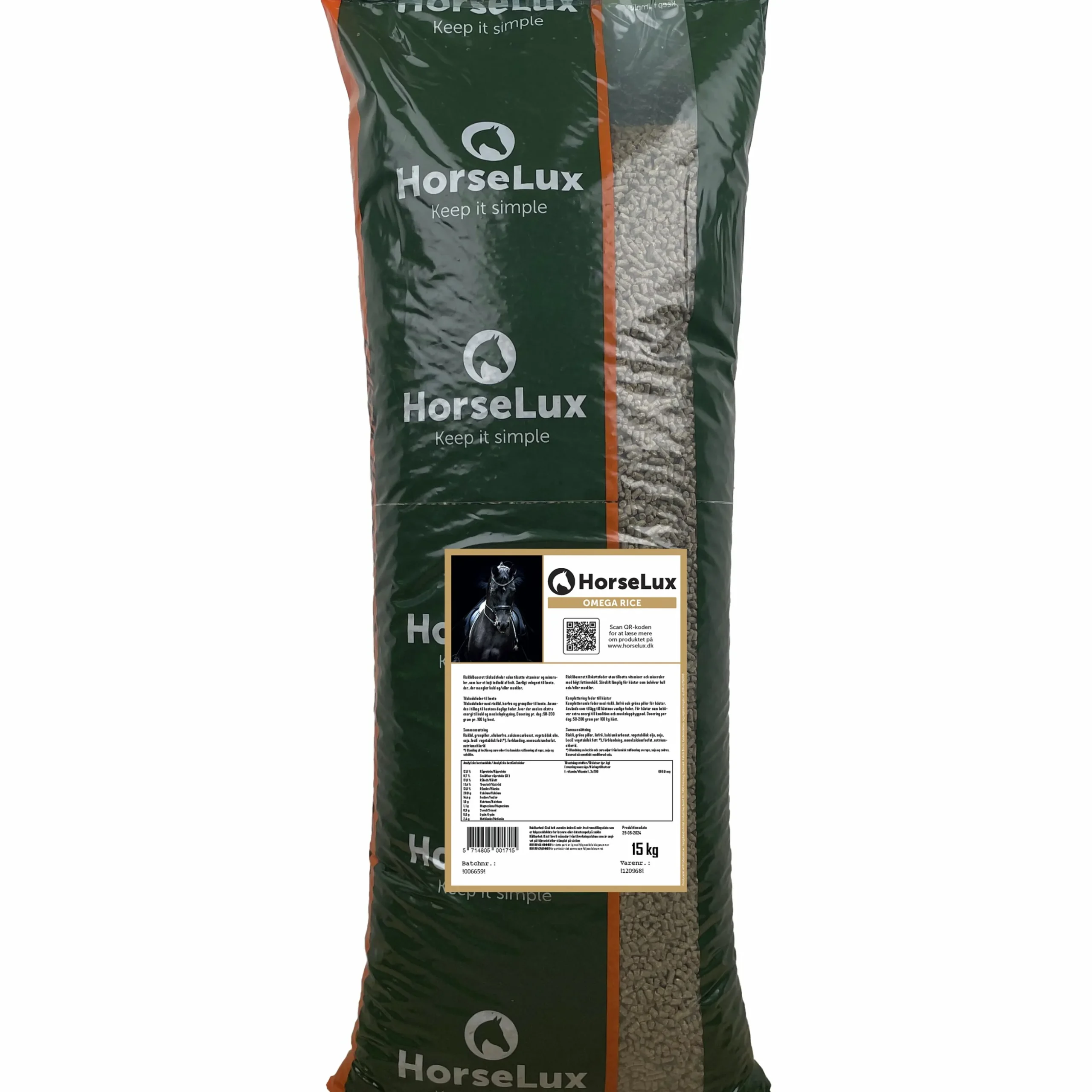 Hästfoder HorseLux OmegaRice 15kg