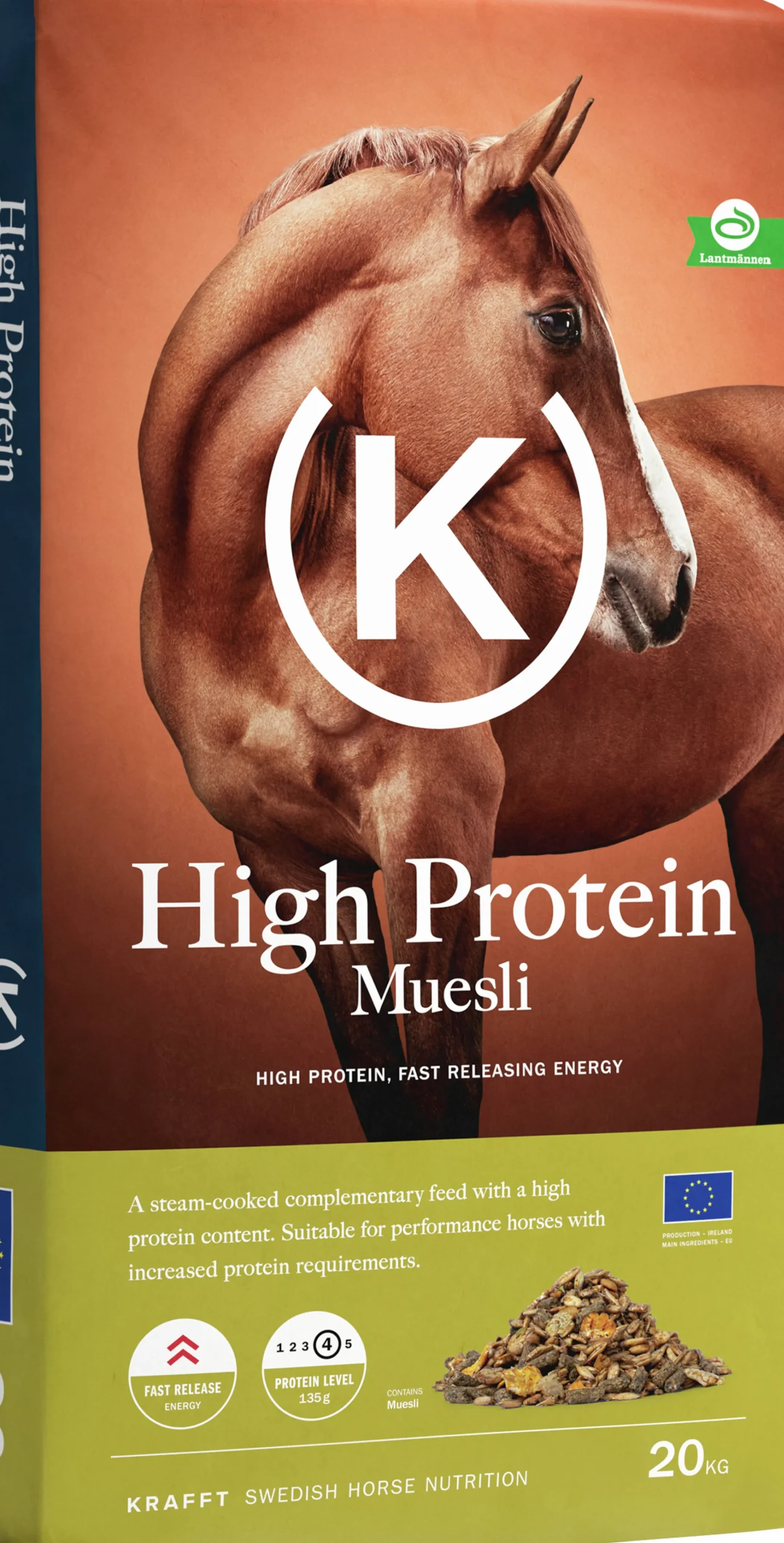 Hästfoder Krafft High Protein Muesli 20kg