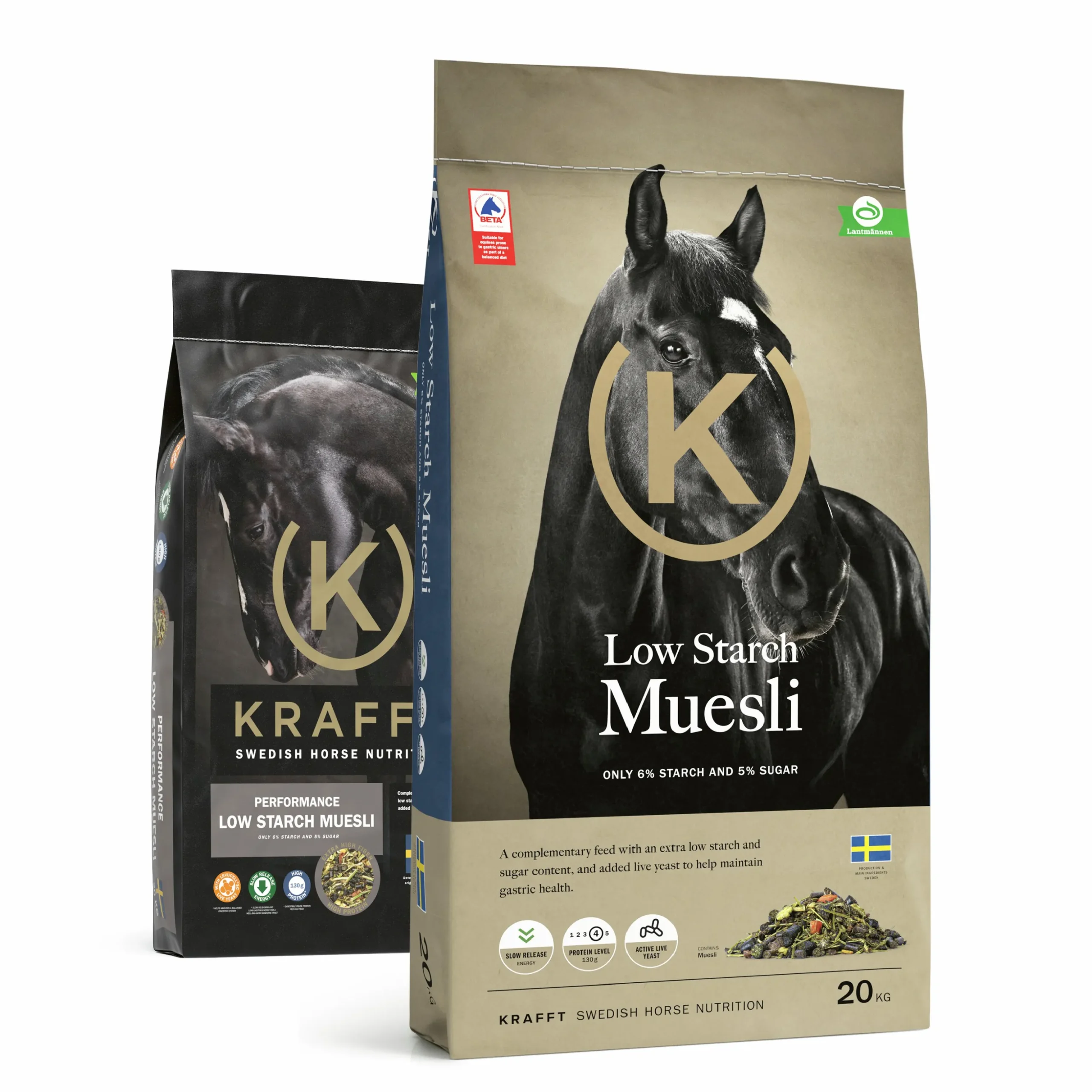 Hästfoder Krafft Low Starch Müsli 20kg