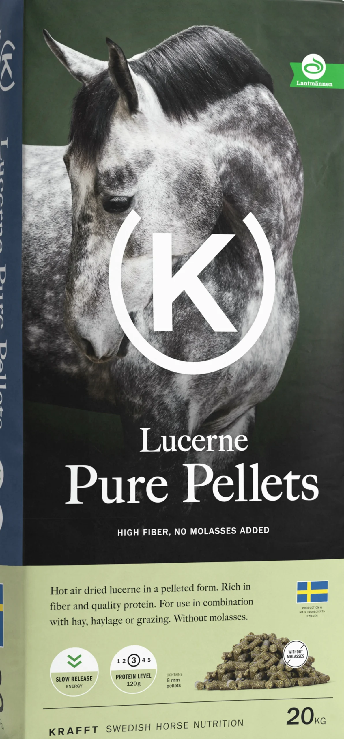 Hästfoder Krafft Lucerne Pure pellets 20kg
