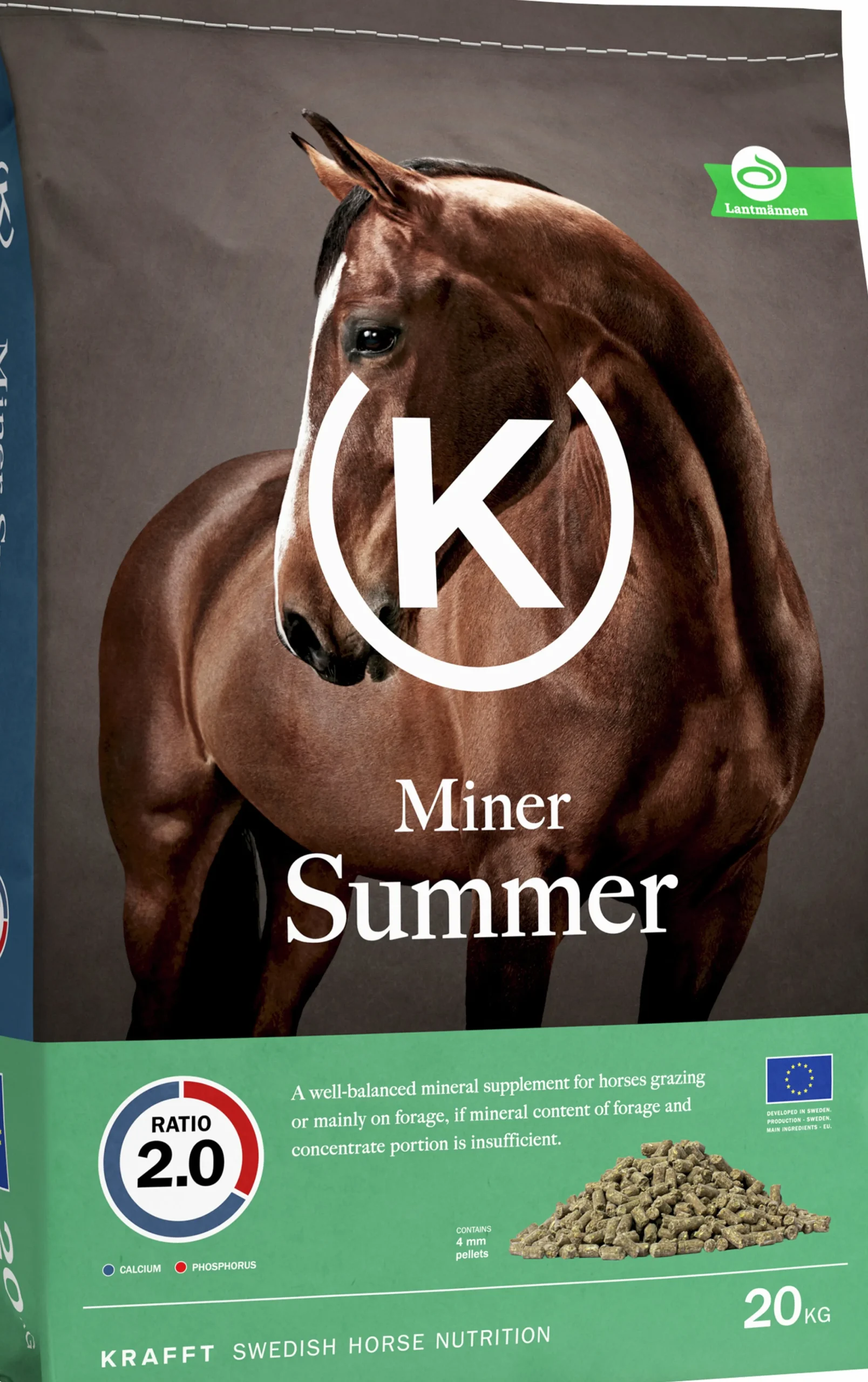 Hästfoder Krafft Miner Summer Pellets 20kg