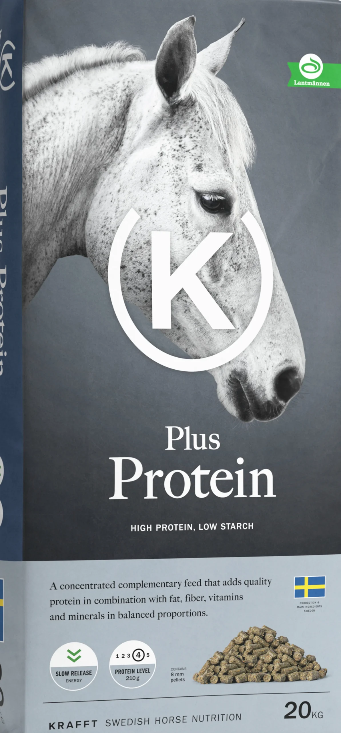 Hästfoder Krafft Plus Protein Pellets 20kg