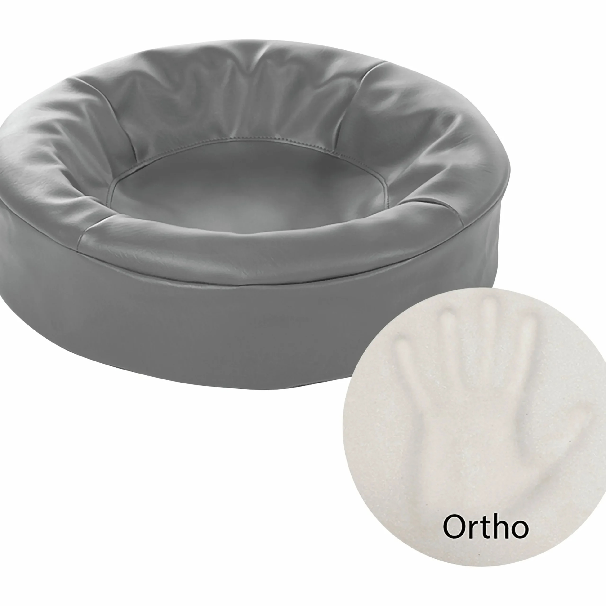 Hundbädd Bia Bed Ortho Rund Grå 50cm