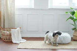 Hundbädd Hunter Loppa Donut Fluffig Vit 50cm