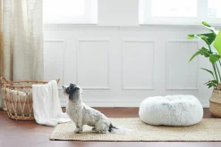 Hundbädd Hunter Loppa Donut Fluffig Vit 50cm