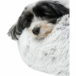 Hundbädd Hunter Loppa Donut Fluffig Vit 50cm