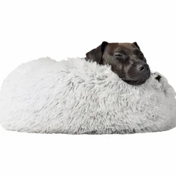 Hundbädd Hunter Loppa Donut Fluffig Vit 60cm