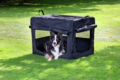 Hundbur Dogman Milou Canvas Svart